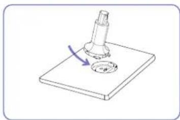SAMSUNG SyncMaster S23C570H - Befestigen des Standfußes - 2