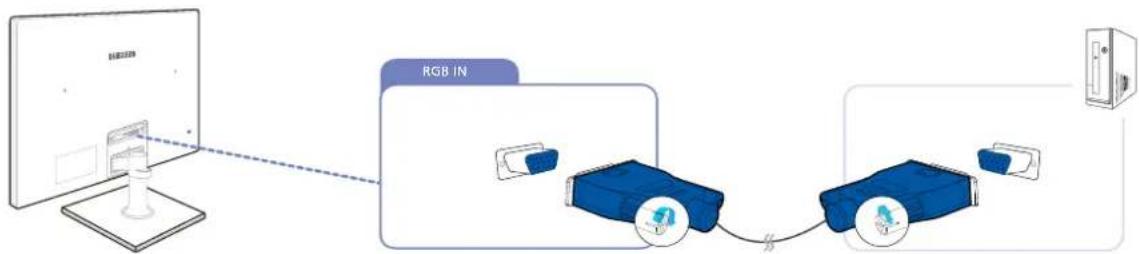 SAMSUNG SyncMaster S23C570H - Anschluss über D-SUB-Kabel (analoger Typ) - 2