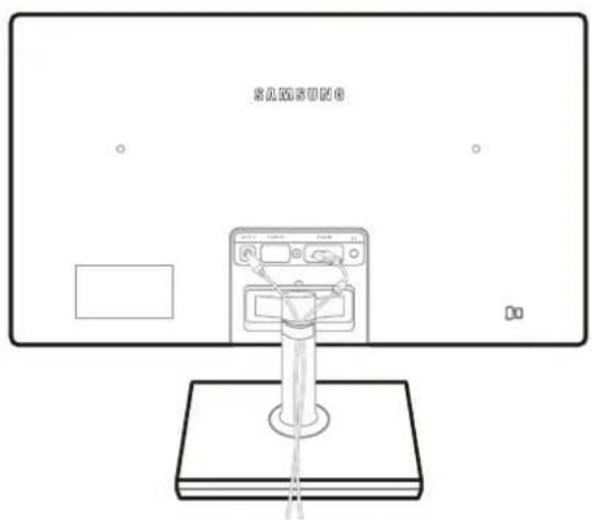 SAMSUNG SyncMaster S23C570H - Aufwickeln der angeschlossenen Kabel - 1