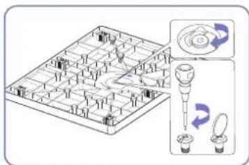 SAMSUNG SyncMaster S23C570H - Befestigen des Standfußes - 4