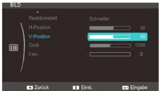SAMSUNG SyncMaster S23C570H - Konfigurieren von H-Position und V-Position - 2