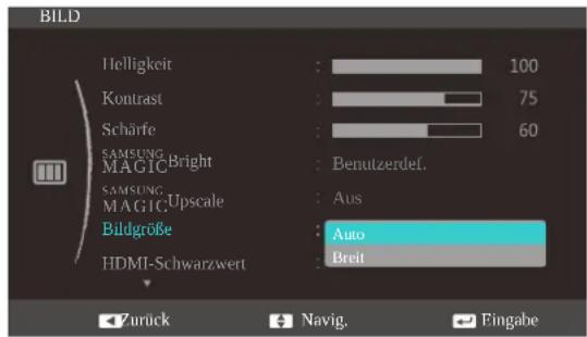 SAMSUNG SyncMaster S23C570H - Ändern der Bildgröße - 1