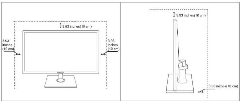 SAMSUNG SyncMaster S23C570H - Absichern des Einbaubereichs - 2