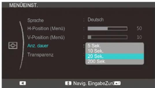 SAMSUNG SyncMaster S23C570H - Konfigurieren von Anz. dauer - 1