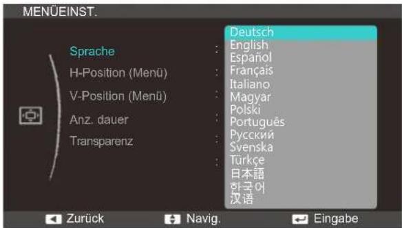SAMSUNG SyncMaster S23C570H - Ändern der Sprache - 1