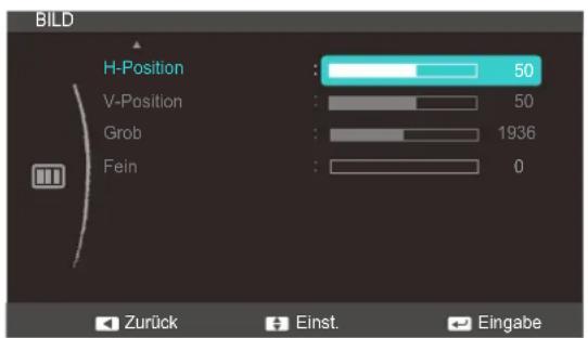SAMSUNG SyncMaster S23C340H - Konfigurieren von H-Position und V-Position - 1