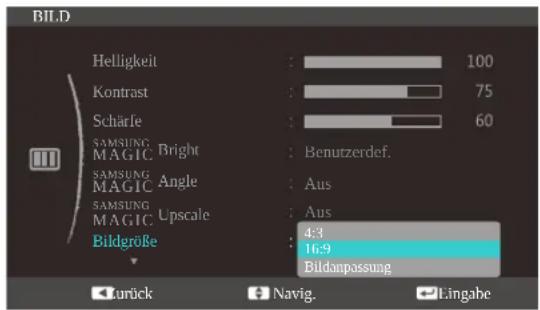 SAMSUNG SyncMaster S22C350H - Ändern der Bildgröße - 2