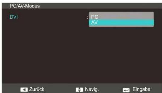 SAMSUNG SyncMaster S22C350B - Konfigurieren von PC/AV-Modus - 2