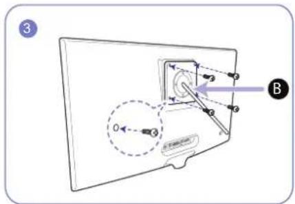 SAMSUNG SyncMaster S20C300FL - Befestigen einer Wandhalterung oder eines Standfußes (S19C300F / S20C300FL / S22C300F) - 3