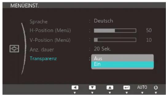 SAMSUNG SyncMaster S20C300FL - Ändern des Transparenz - 1