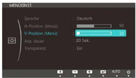 SAMSUNG SyncMaster S20C300FL - Konfigurieren von H-Position (Menü) und V-Position (Menü) - 2