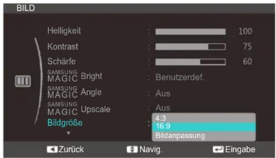 SAMSUNG SyncMaster S19C350NW - Ändern der Bildgröße - 2