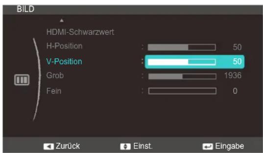 SAMSUNG SyncMaster S19C350NW - Konfigurieren von H-Position und V-Position - 2
