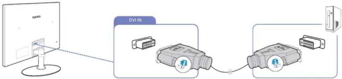 SAMSUNG SyncMaster S19C350NW - Anschließen mit einem DVI-Kabel "(S22C350B / S23C350B / S23C350BL)" - 2