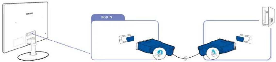SAMSUNG SyncMaster S19C350NW - Anschluss über D-SUB-Kabel (analoger Typ) - 2