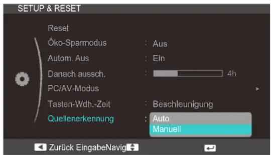 SAMSUNG SyncMaster S19C350NW - Konfigurieren von Quellenerkennung - 1