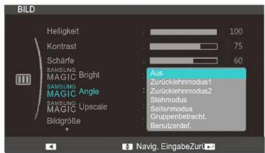SAMSUNG SyncMaster S19C350NW - Konfigurieren von SAMSUNG MAGIC Angle - 1