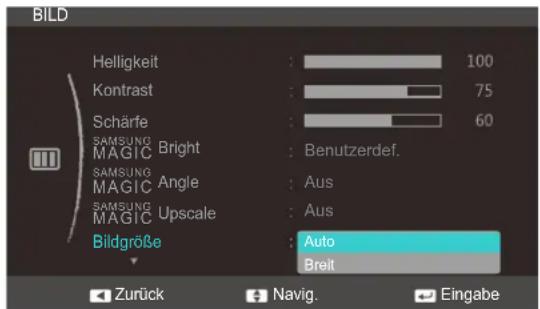 SAMSUNG SyncMaster S19C350NW - Ändern der Bildgröße - 1