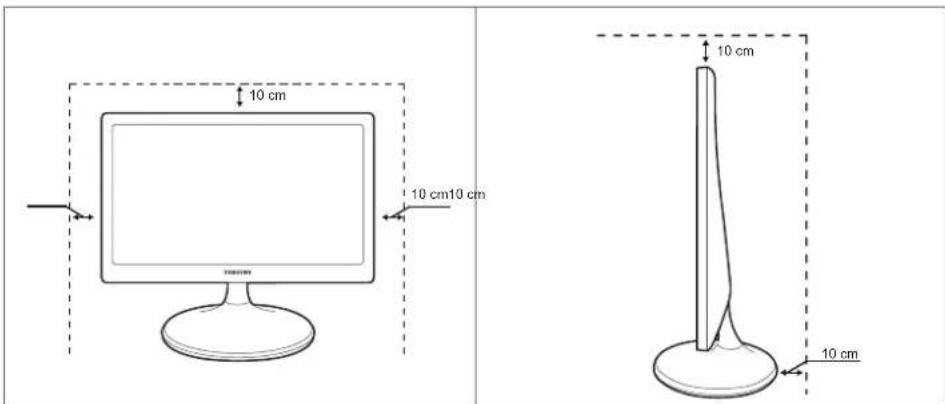 SAMSUNG SyncMaster S19C300N - Absichern des Einbaubereichs - 2