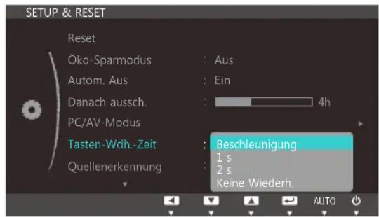 SAMSUNG SyncMaster S19C300N - Konfigurieren von Tasten-Wdh.-Zeit - 1