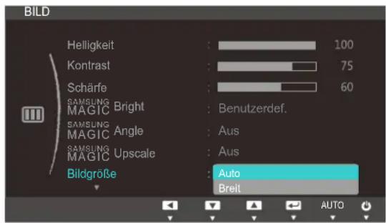 SAMSUNG SyncMaster S19C300N - Ändern der Bildgröße - 1