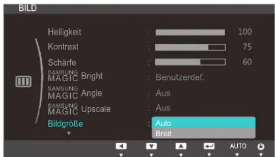 SAMSUNG SyncMaster S19C300N - Ändern der Bildgröße - 1