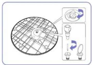 SAMSUNG SyncMaster S19C300N - Befestigen des Standfußes - 4