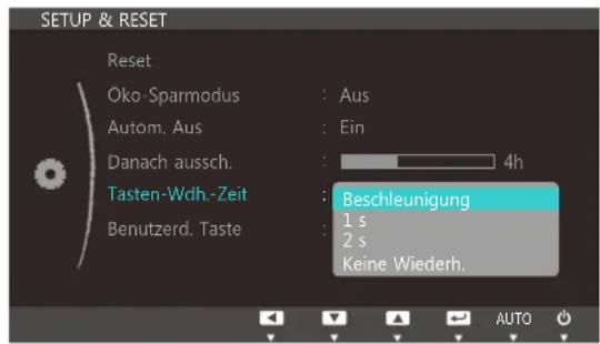 SAMSUNG SyncMaster S19C300N - Konfigurieren von Tasten-Wdh.-Zeit - 1