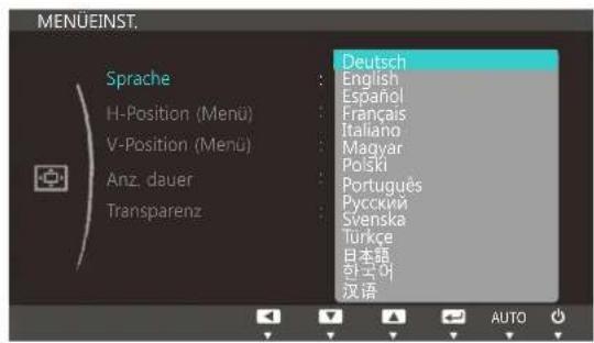 SAMSUNG SyncMaster S19C300N - Konfigurieren von Sprache - 1