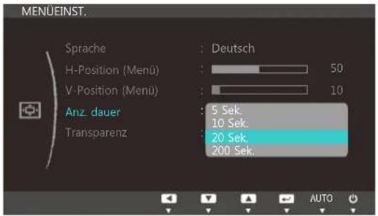 SAMSUNG SyncMaster S19C300F - Konfigurieren von Anz. dauer - 1