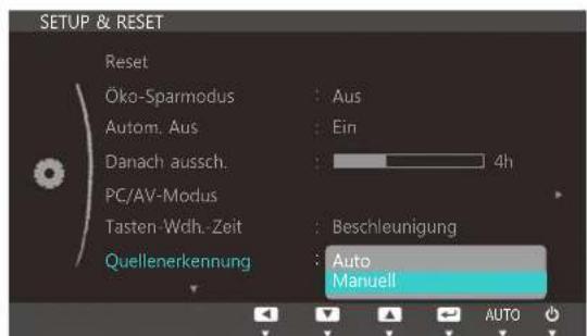 SAMSUNG SyncMaster S19C300F - Konfigurieren von Quellenerkennung - 1