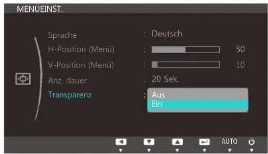 SAMSUNG SyncMaster S19C300F - Ändern des Transparenz - 1
