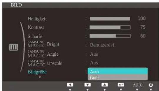 SAMSUNG SyncMaster S19C300F - Ändern der Bildgröße - 1