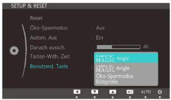 SAMSUNG SyncMaster S19C300F - Konfigurieren von Benutzerd. Taste - 1
