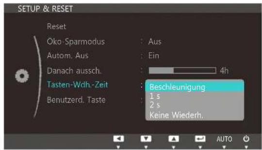 SAMSUNG SyncMaster S19C300F - Konfigurieren von Tasten-Wdh.-Zeit - 1