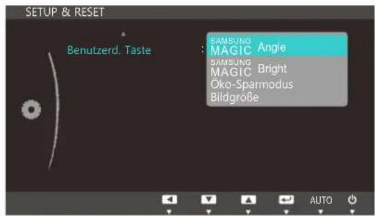 SAMSUNG SyncMaster S19C300F - Konfigurieren von Benutzerd. Taste - 1