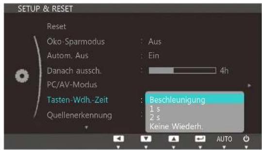 SAMSUNG SyncMaster S19C300F - Konfigurieren von Tasten-Wdh.-Zeit - 1