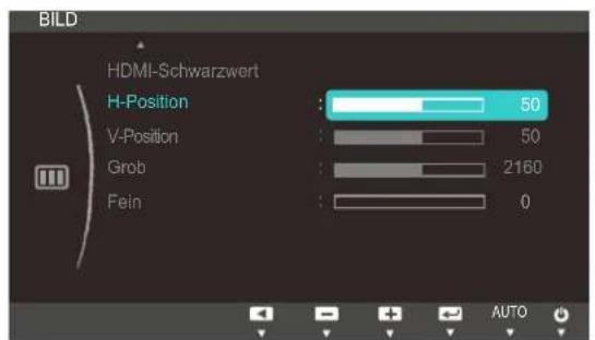 SAMSUNG SyncMaster S19C300F - Konfigurieren von H-Position und V-Position - 1