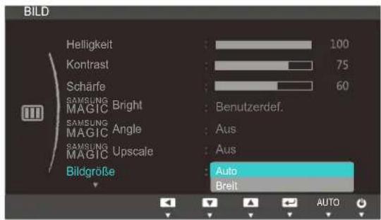 SAMSUNG SyncMaster S19C300F - Ändern der Bildgröße - 1