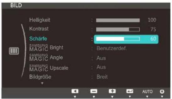SAMSUNG SyncMaster S19C300F - Konfigurieren von Schärfe - 1