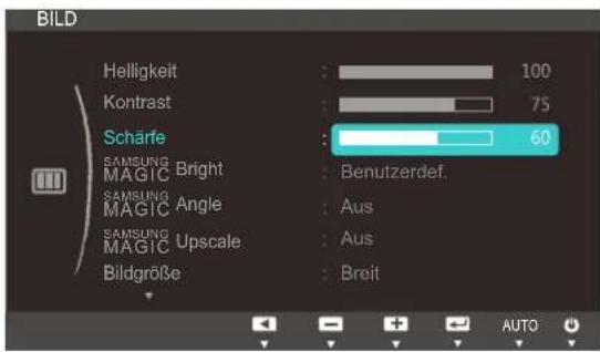 SAMSUNG SyncMaster S19C300F - Konfigurieren von Schärfe - 1