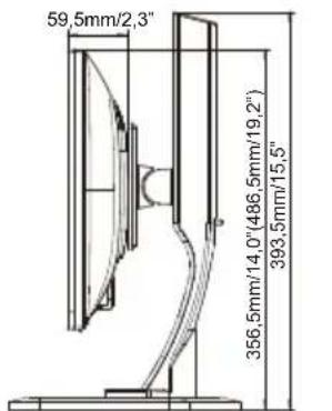 IIYAMA ProLite B2083HSD - ABMESSUNGEN : ProLite B2083HSD - 2