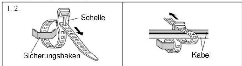 1. 2. Schelle Sicherungshaken Kabel