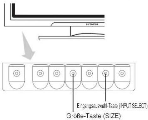 HATCH Eingangsauswahl-Taste (INPUT SELECT) Größe-Taste (SIZE)