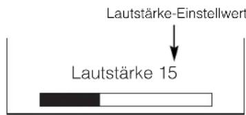 Lautstärke-Einstellwert Lautstärke 15