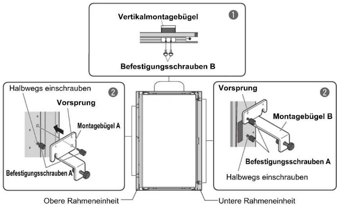 PANASONIC TY-TP42P10S - Befestigen Sie die Montagebügel am Touch Panel. - 1