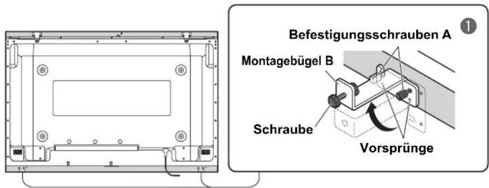 Befestigungsschrauben A Montagebügel B Schraube Vorsprünge