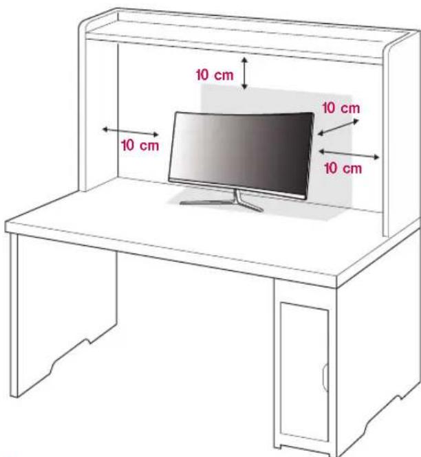 LG 34UC97C - Installing on a Table - 1