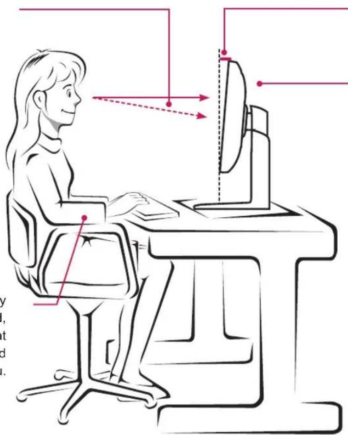 LG 34UC97C - Proper Posture for Using the Monitor - 1