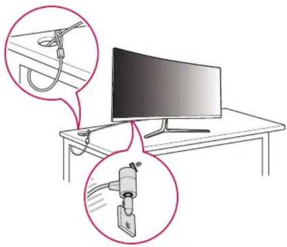 LG 34UC97C - Using the Kensington Lock - 1